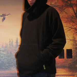 Melanzana Mens XL Micro Grid Hoodie Fleece Black!